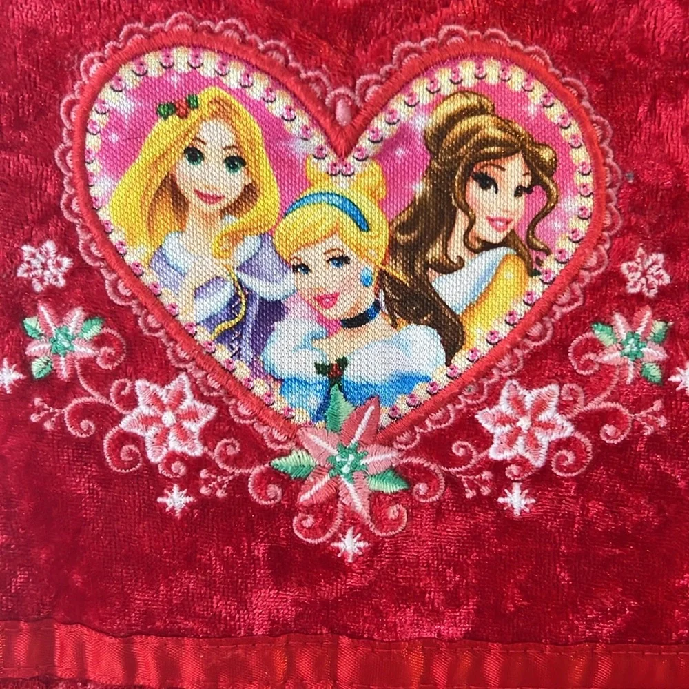 Disney Princess Play Dress Red Velvety and Shimmery Red Size XS